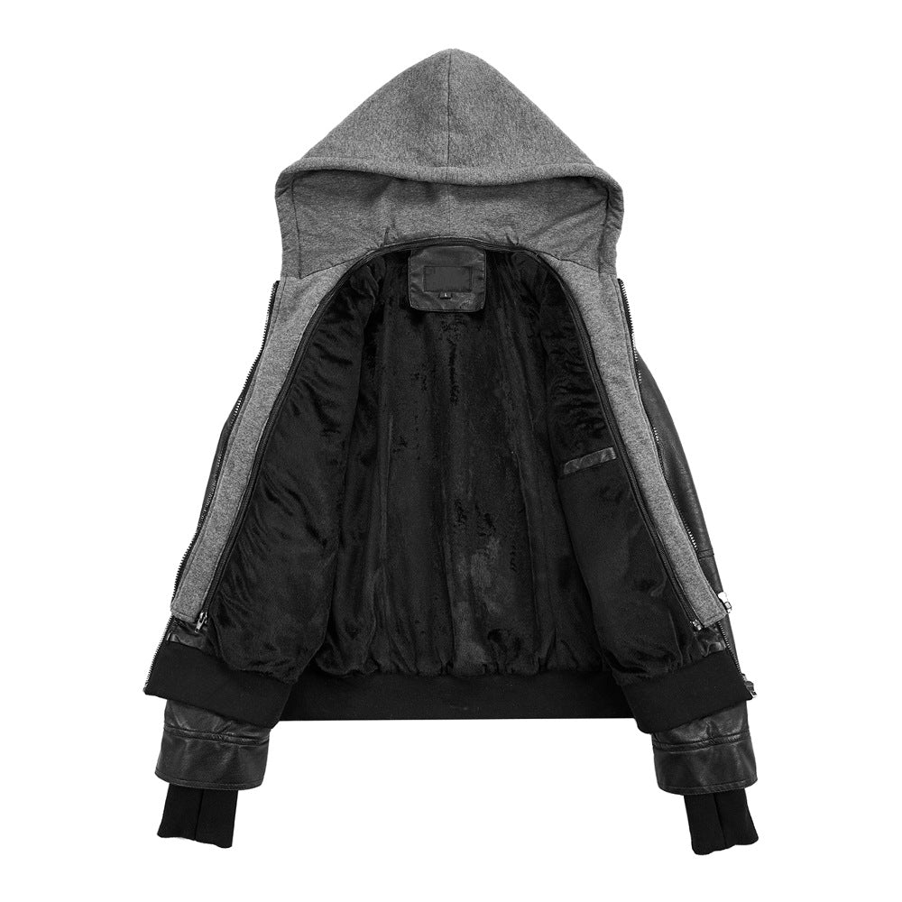 Women's Fleece Lined Leather Jacket