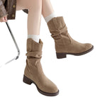 Western Cowboy Mid-Calf Boots