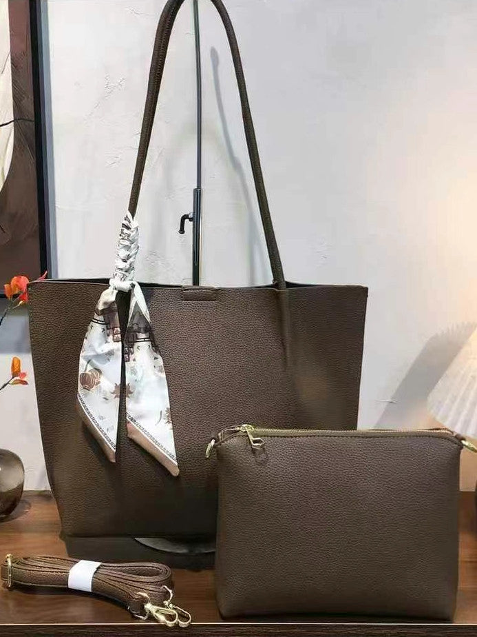 Women Large Capacity PU Tote Shoulder Bag