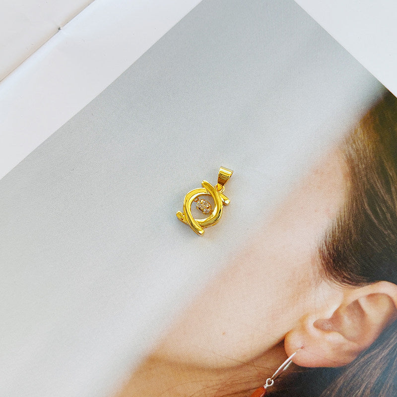 18K Gold Pendant for Women Without Chain