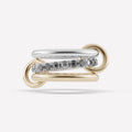 S925 Sterling Silver Zirconia Geometric Triple Ring