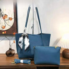 Women Large Capacity PU Tote Shoulder Bag