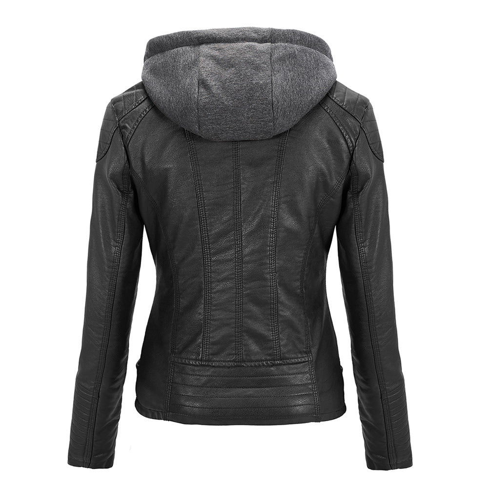 Women's Fleece Lined Leather Jacket