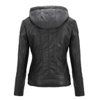 Women's Fleece Lined Leather Jacket
