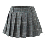 Pleated Skirt Plaid Skirt Skirt Women's Anti-running Skirt