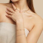 Sterling Silver Heart Zircon Bracelet