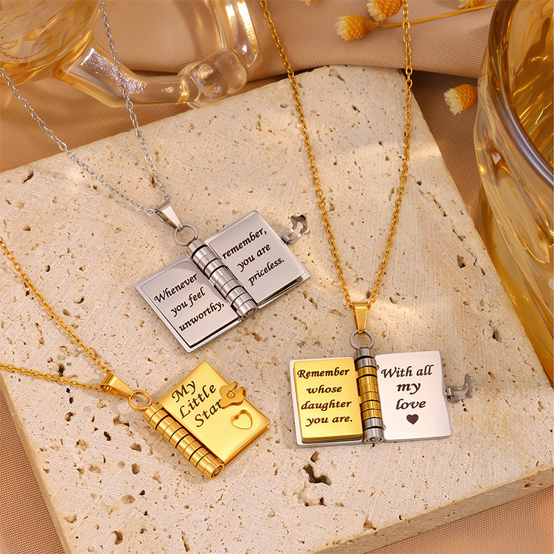 Love Letter Envelope Titanium Steel Necklace
