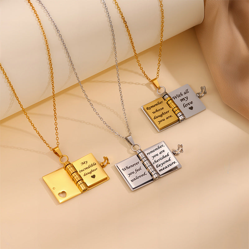 Love Letter Envelope Titanium Steel Necklace
