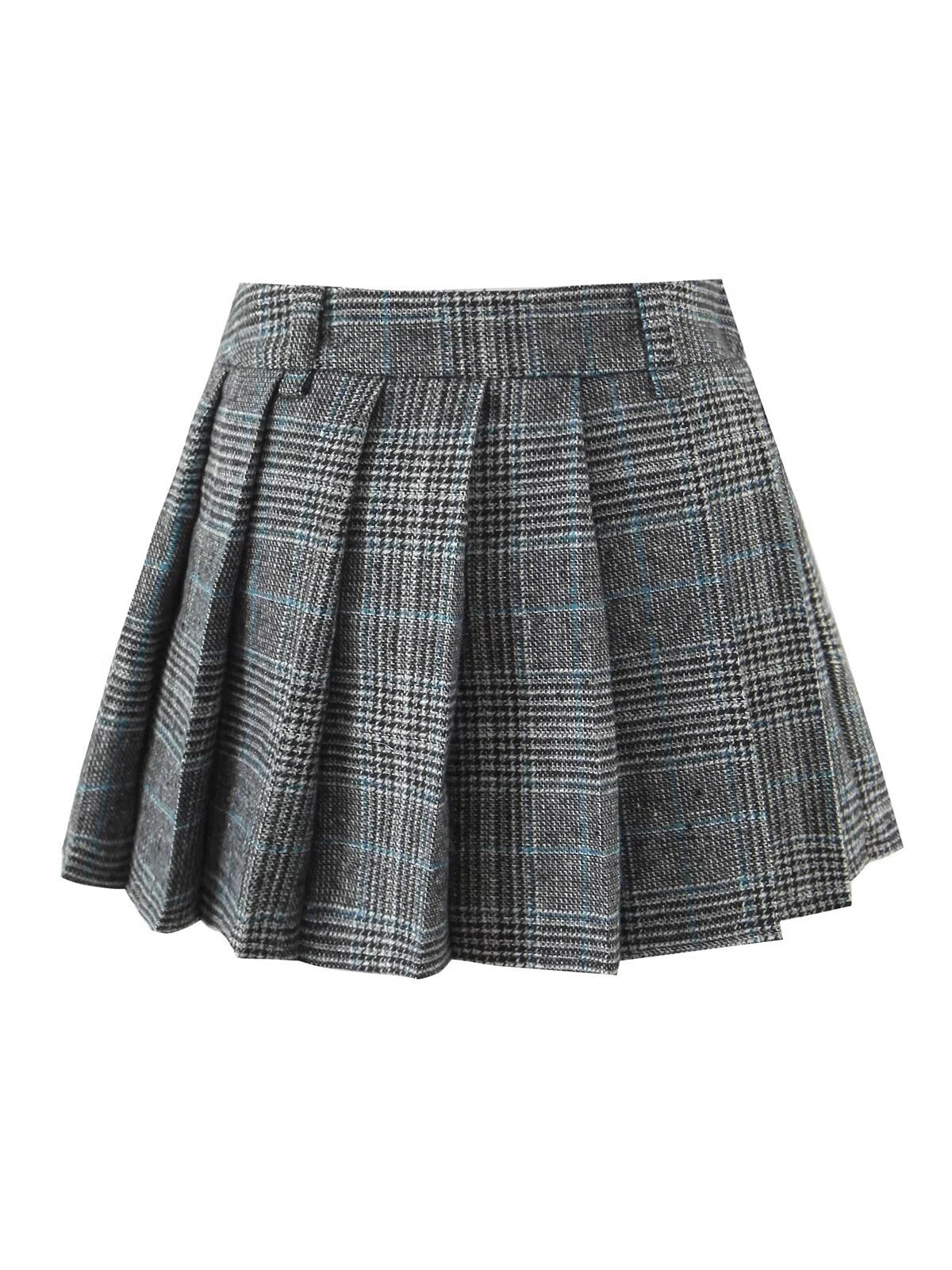 Pleated Skirt Plaid Skirt Skirt Women's Anti-running Skirt