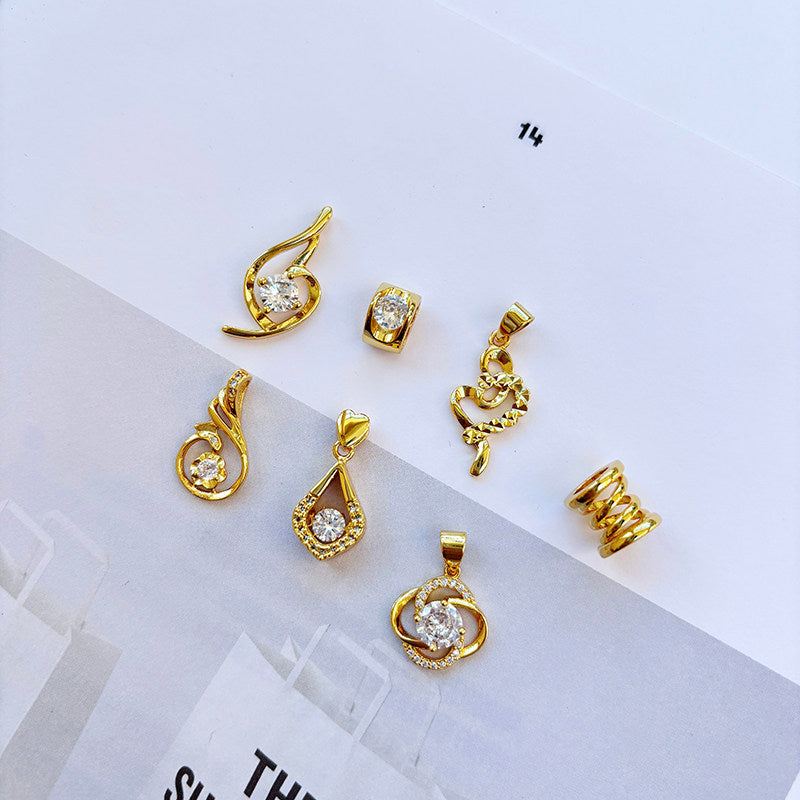 18K Gold Pendant for Women Without Chain