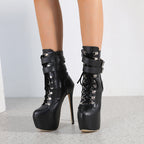 Pointed Toe Stiletto Ankle Boots