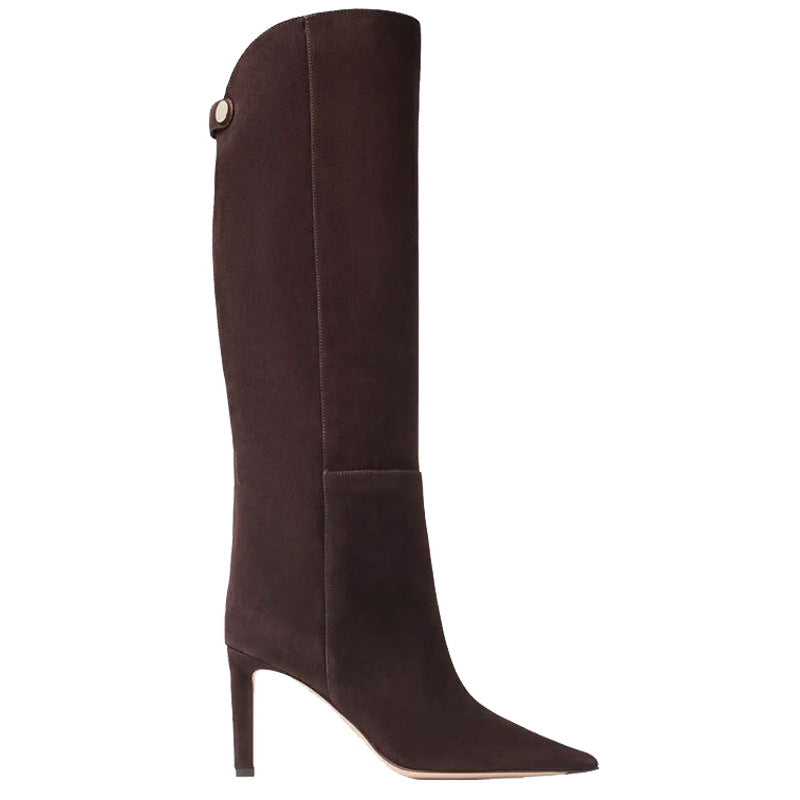 Pointed Toe High-Heel Boots