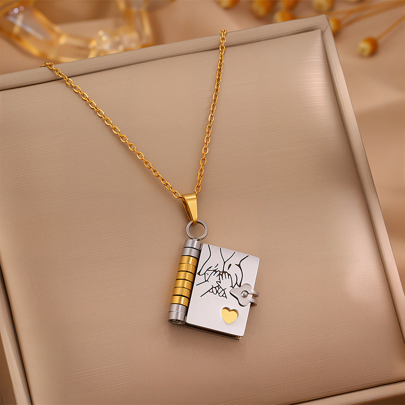 Love Letter Envelope Titanium Steel Necklace