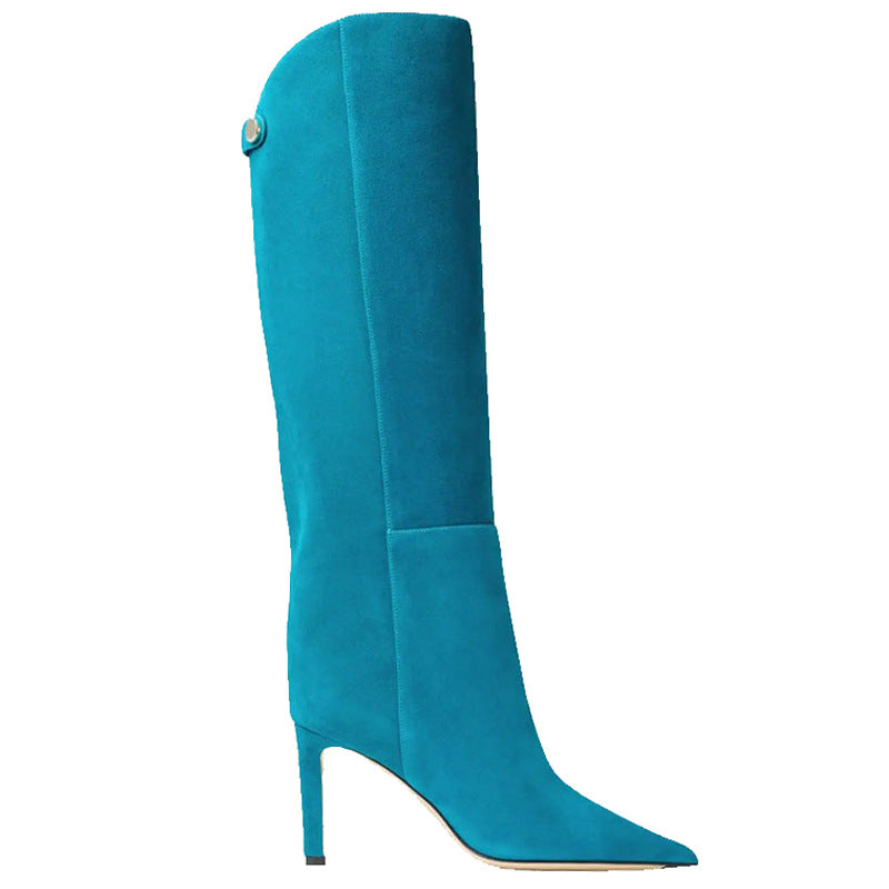 Pointed Toe High-Heel Boots
