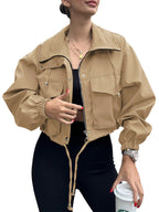 Zippered chain windbreaker jacket
