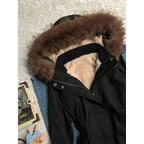 Retro Fleece Lined Hooded Jacket