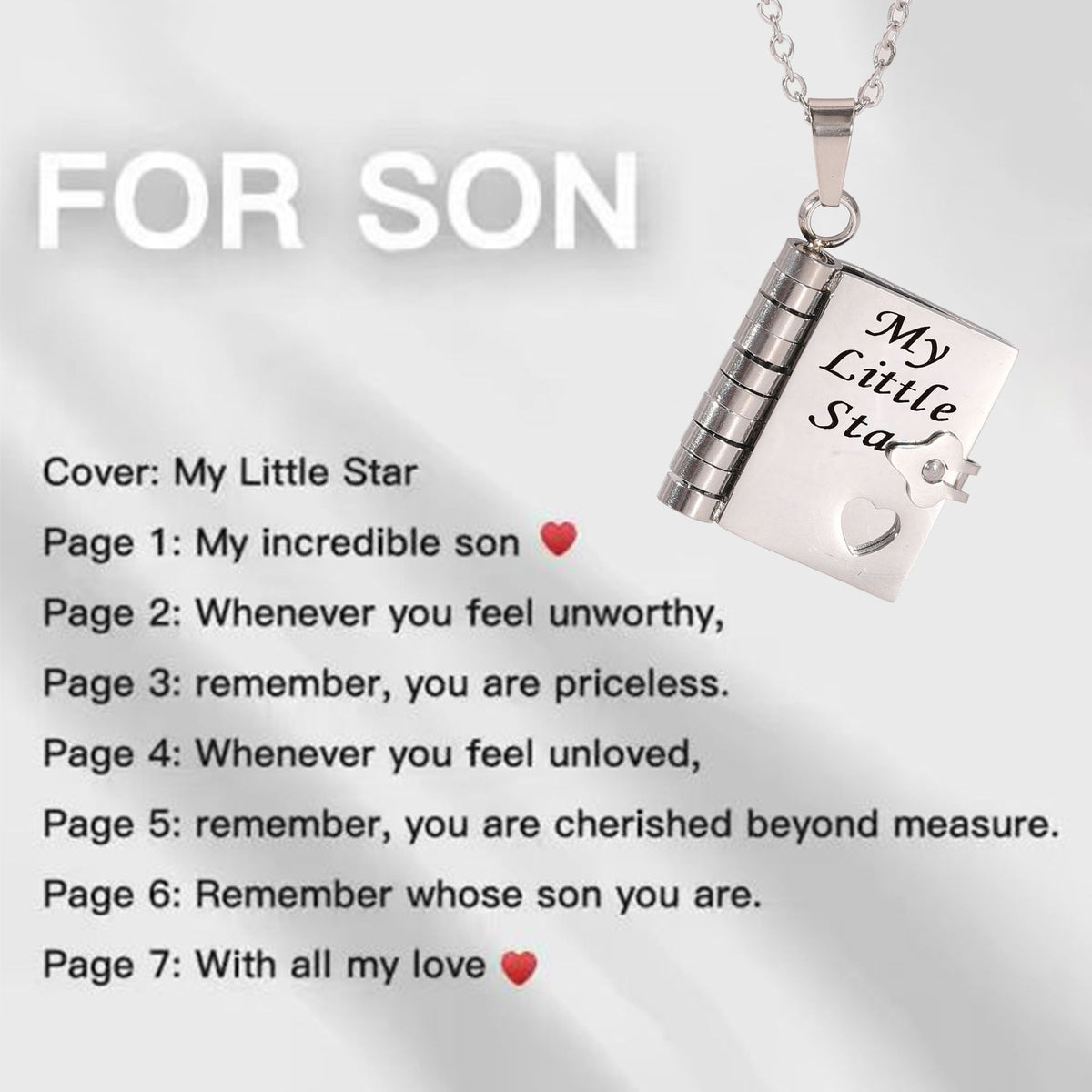 Love Letter Envelope Titanium Steel Necklace