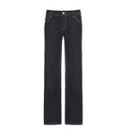 Letter Embroidery Low-Waist Flared Jeans