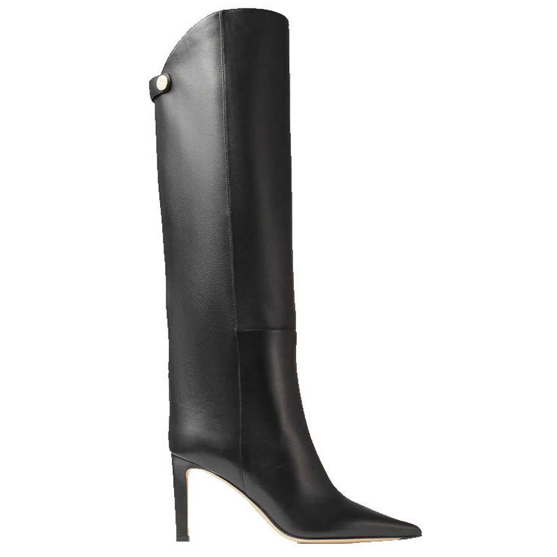 Pointed Toe High-Heel Boots