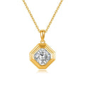 S925 Silver Moissanite Geometric Pendant Necklace