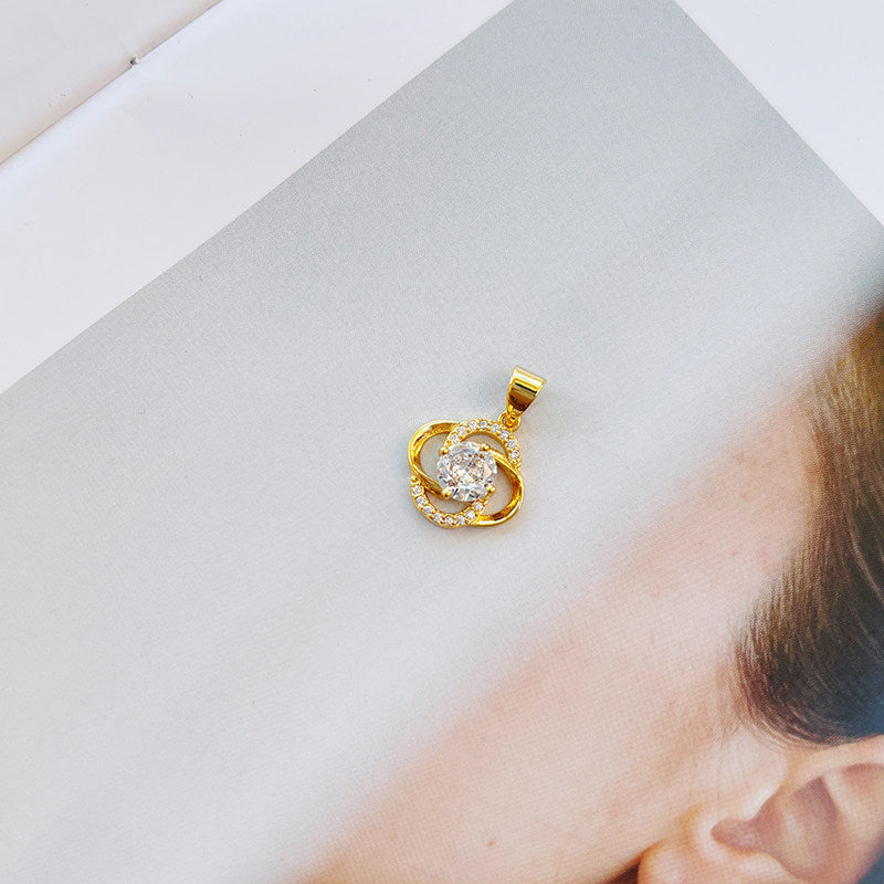 18K Gold Pendant for Women Without Chain