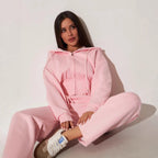 Women's Solid-Color Casual Zip-Up Sweatshirt