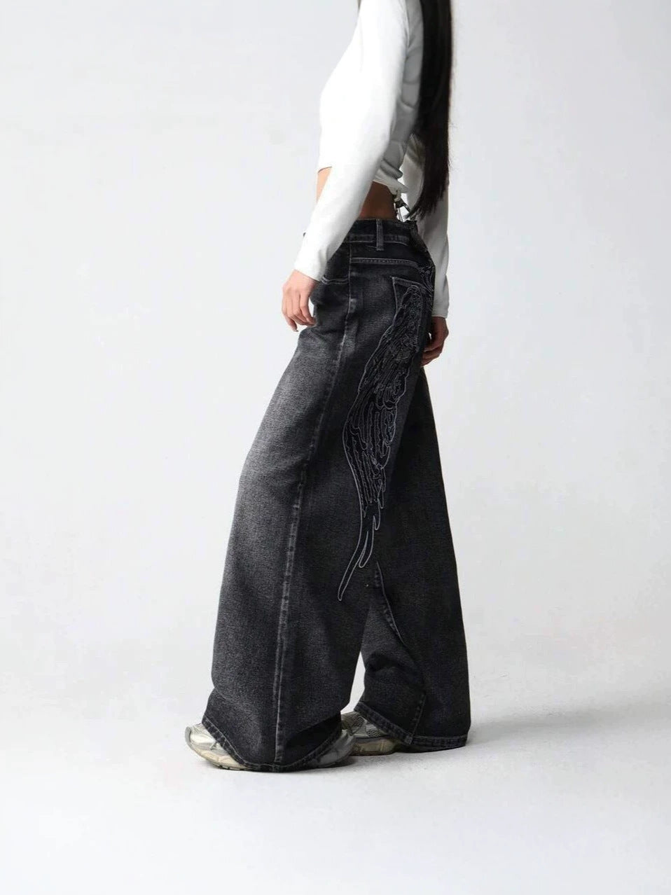 Heavy-Duty 3D Embroidery Denim Pants
