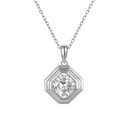 S925 Silver Moissanite Geometric Pendant Necklace