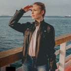 Women's Fleece Lined Leather Jacket