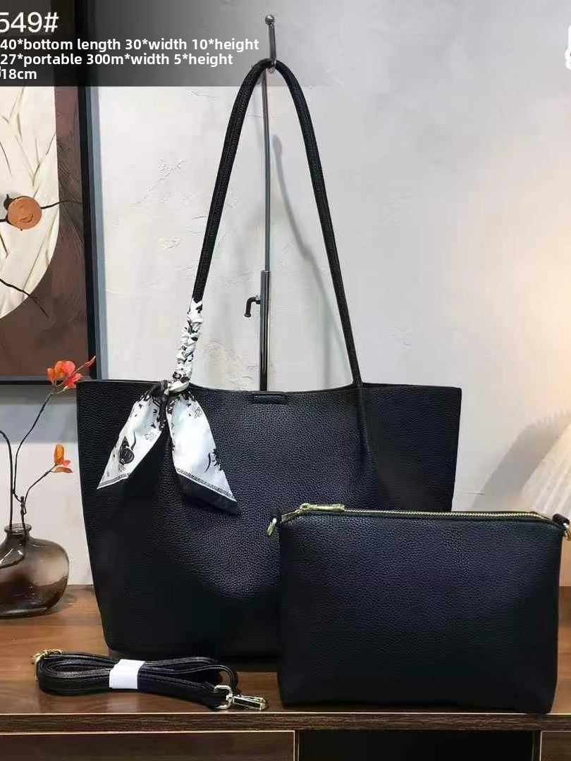 Women Large Capacity PU Tote Shoulder Bag