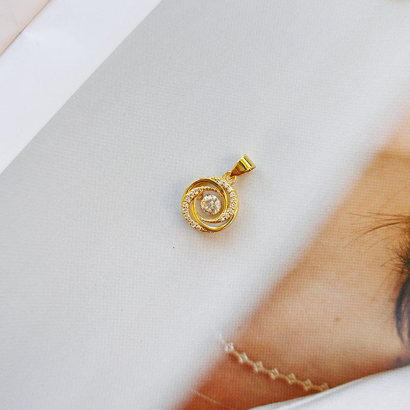 18K Gold Pendant for Women Without Chain